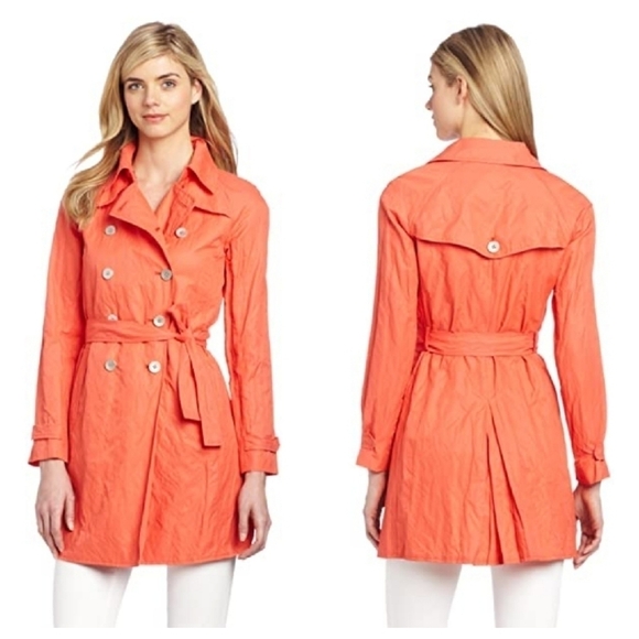 Nwt T Tahari 8 Marcia Crushed Coral Coat - Picture 1 of 7